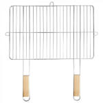 Mirpol Szögletes grillrács fa fogantyúval 57x51 cm (5905610256289) - leziter