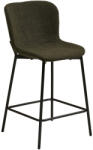 House Nordic Maceda bárszék, buklé, zöld, fekete lábak (1050002) - leziter