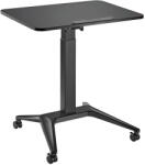 Maclean Birou Gaming MACLEAN Maclean MC-453 B Mobile Laptop Desk with Pneumatic Height Adjustment, Laptop Table with Wheels, 80 x 52 cm, Max. 8 kg, Height Adjustable Max. 109 cm (Black) (MC-453B)