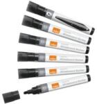 Nobo kerek hegyű, fekete 10db/cs folyékonytintás fehértábla marker (NOBO_1915377) (NOBO_1915377)