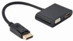 Gembird Adaptor Gembird A-DPM-HDMIFVGAF-01 DisplayPort - HDMI + VGA Negru (8716309124355)