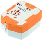 Jupio világutazó adapter külső akkumulátor, 2db USB csatlakozóval, 6000mAh /Bemutató darab/ (JTA0026)