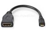 Nedis kábel CVGP34790BK02 micro HDMI - HDMI adapter, 4K@30Hz, 10.2 Gbps, 0.20 m (CVGP34790BK02) (CVGP34790BK02)
