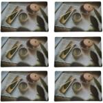 Pufo Tányértartó szett asztaltálaláshoz, Pufo Time to relax modell, 6 db (Pufo2945)