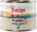 Purizon 6x200g Purizon Organic Lazac, csirke & spenót nedves kutyatáp