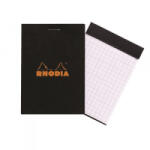 Rhodia Jegyzettömb Clairefontaine Black A/6 80 lapos kockás (132009C) (132009C)