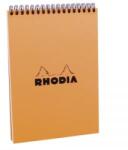 Rhodia Jegyzettömb spirálos Clairefontaine Orange A/5 80 lapos kockás (16500C) (16500C) - aqua