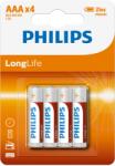 Philips R03L4B/10 LongLife AAA 4 buborékfólia (R03L4B/10)