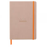 Rhodia Napló Clairefontaine rama A/5 80 lapos vonalas puha fedeles, gumis, füstös púderrózsaszín (117373C) (117373C)