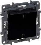 Legrand 863502 Niloé Step fekete 102 kétpólusú kapcsoló, 16AX (863502)