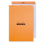 Rhodia Jegyzettömb Clairefontaine Orange A/4+ 80 lapos vonalas (19600) (19600) - aqua
