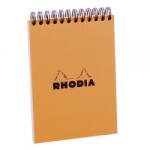 Rhodia Jegyzettömb spirálos Clairefontaine Orange A/6 80 lapos kockás (13500C) (13500C) - aqua