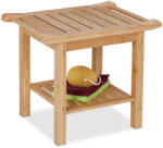  Bambusz fürdőszobai ülőke fogantyúval és polccal 45x55x40, 5 cm 10046334