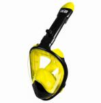 Aga DS1121 Teljes arcú snorkel maszk, S/M, fekete/sárga (DS1121BL-YL)