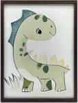  MOSOLYGÓ DINOSZAURUS FESTMÉNY VÁSZONRA KERET NÉLKÜL 70x100 CM PREMIUM VÁSZON