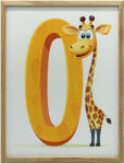  ALUMÍN KERETES FALI PLAKÁT MOSOLYGÓ ZSIRÁF O BETŰ 70x100 CM