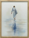  Jezus spacerujący po wodzie, 50x70 cm, rama drewniana ciemny brąz, papier matowy 230 gsm