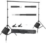  A fotózási háttérállvány, állítható magasság 200 cm -ig, támogatja a 3 kg súlyt, Új rugalmas homokzsák, 2, 6mx3m