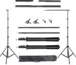  Photo Video Studio háttérállvány, állítható teleszkópos rendszer, hordtáska, 2, 6x3m, Új rugalmas