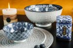 Nora's Design Black and blue 9 részes modern design porcelán étkészlet 2 személyre Brand: Nora' s design