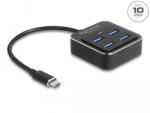 Delock USB 3.2 Gen 2 USB Type-C Hub 4xUSB Type-A Csatlakozóaljzattal 10 Gbps