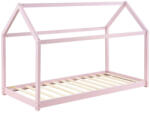  Carlotta gyerekágy rácsos kerettel és tetővel rózsaszín matrac nélül 90x200 cm 28473