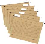 Herlitz Set de dosare pentru fișet Herlitz Easy Orga - Cu formă de V și opritor, maronii, 5 buc (5874557)