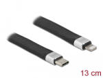 Delock FPC Lapos Csík Kábel USB Type-C Lightning IPhone, IPad és IPod Készülékhez 13 cm