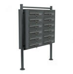  Modern társasházi postaláda 12 postafiókkal antracit 61749