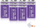 CITYORK 9V újratölthető akkumulátor, 300 mAh kapacitás, sokoldalú alkalmazások, 10db akkumulátor