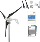  Szélturbina generátor, 400W teljesítményű kimenet, LED jelzővezérlő, 24 V -os, 3 pengék, Fekete vezérlő