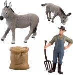 Rappa Set de joacă Rappa - Fermă de măgari în cutie, 4 piese (217713) Figurina