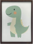  KERET FALI PLAKÁT SÖTÉTBARNA MOSOLYGÓ DINOSAUSZURUS 70x100 CM