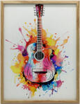  KERET FALI PLAKÁT GITÁR SZIVÁRVÁNY SZÍNEKBEN 50x70 CM