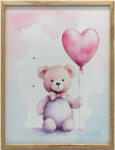  Léggömbszívű MEDVE VÁSZON FESTMÉNY GYERMEKEKNEK 50x70 KERET NÉLKÜL