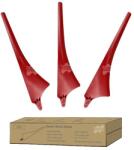  Szélgenerátor pengék, nagy szilárdságú szénszálak, nejlon rost, 3 pengék, Piros, Csak penge