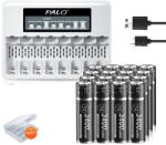 Palo 1, 5 V AA lítium akkumulátor, 3400 mWh kapacitás, gyors töltés töltővel, 16aa 1 töltővel