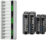 Palo Akkumulátortöltő, LCD kijelző, gyors töltés, 4AA 4AAA 1 töltő