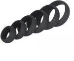 SuperLove Premium Wide Silicone Erection Cock Ring Kit Black