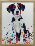  FALI PLAKÁT KERETBEN KUTYÁVAL, SZÍNES MOZAIK 70x100 CM