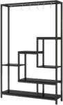  Növényállvány, 5 szint, nagy fémpolc, Fekete, L