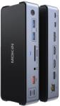 Mokin USB C Hub, 15 port, 8K@30Hz -es kettős HDMI, 15 -ben 1 -ben (2HDMI DP