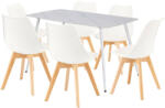  Ravena 6+1 étkező garnitúra fehér-fehér - pepita - 85 490 Ft