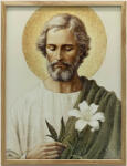  VÁSZONFESTMÉNY FALRA SZENT JÓZSEF LILIOMOS 70x100 CM KERET NÉLKÜL