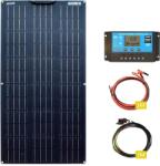  Rugalmas napelemkészlet, 100 W teljesítmény, monokristályos technológia, intelligens töltésvezérlő, 100W -os napelemkészlet