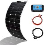  Rugalmas napelemes panel 100W, nagy hatékonyságú 21, 8%, ideális lakókocsihoz és kempinghasználathoz, 100W -os készlet