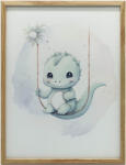  KERET FALI PLAKÁT DINOSZAURUS HINGÁN SÖTÉTBARNA 50x70 CM