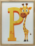  FALI PLAKÁT VIDÁM ZSIRÁF P BETŰVEL KERETBEN 70x100 CM