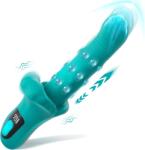 SuperLove Thrusting Stimulating Beads Rabbit Vibrator Teal Vibrator