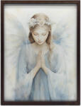  FESTMÉNY VÁSZONRA EGY ANGYAL FINOM RUHA KERET NÉLKÜLI PORTRÉJA 70x100 CM